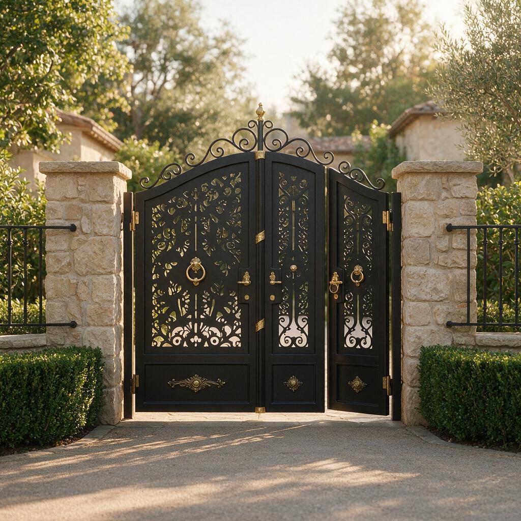 Courtyard gate, aluminium